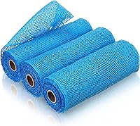 Vista 7 de 3 rollos de malla decorativa de arpillera de poli de 10 pulgadas de ancho, rollos de cinta de malla decorativa de poli para envolver