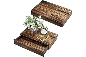 Versatile Floating Shelves with Ingenious Hidden Drawers