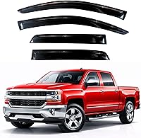 Vista 339 de KPY Moldura deflectora de viento con protección contra la lluvia compatible con GMC Terrain 2018-2023, 4 unidades, para ventana lateral, autoadhesiva