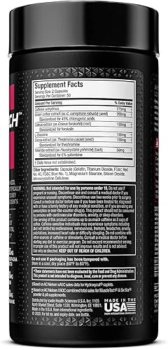 Miniatura 3 de Cápsulas para pérdida de peso Hydroxycut Hardcore Elite, MUS1075100101, Multicolor, 1, 1