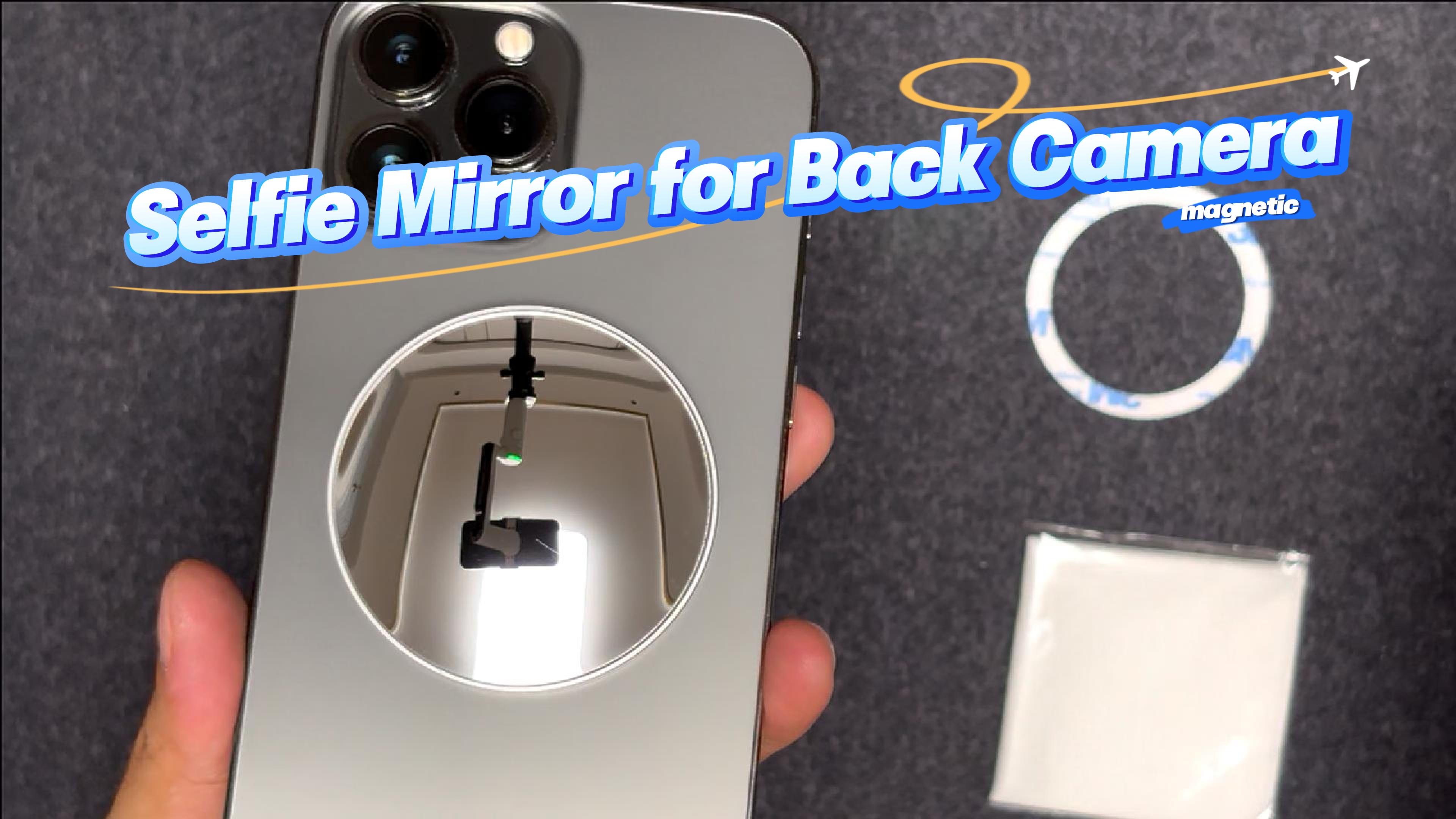 Miroir Selfie Magnétique Magsafe Grand Angle Convexe Pour IPhone 16 15 14 13 12 - Vlog Et Streaming