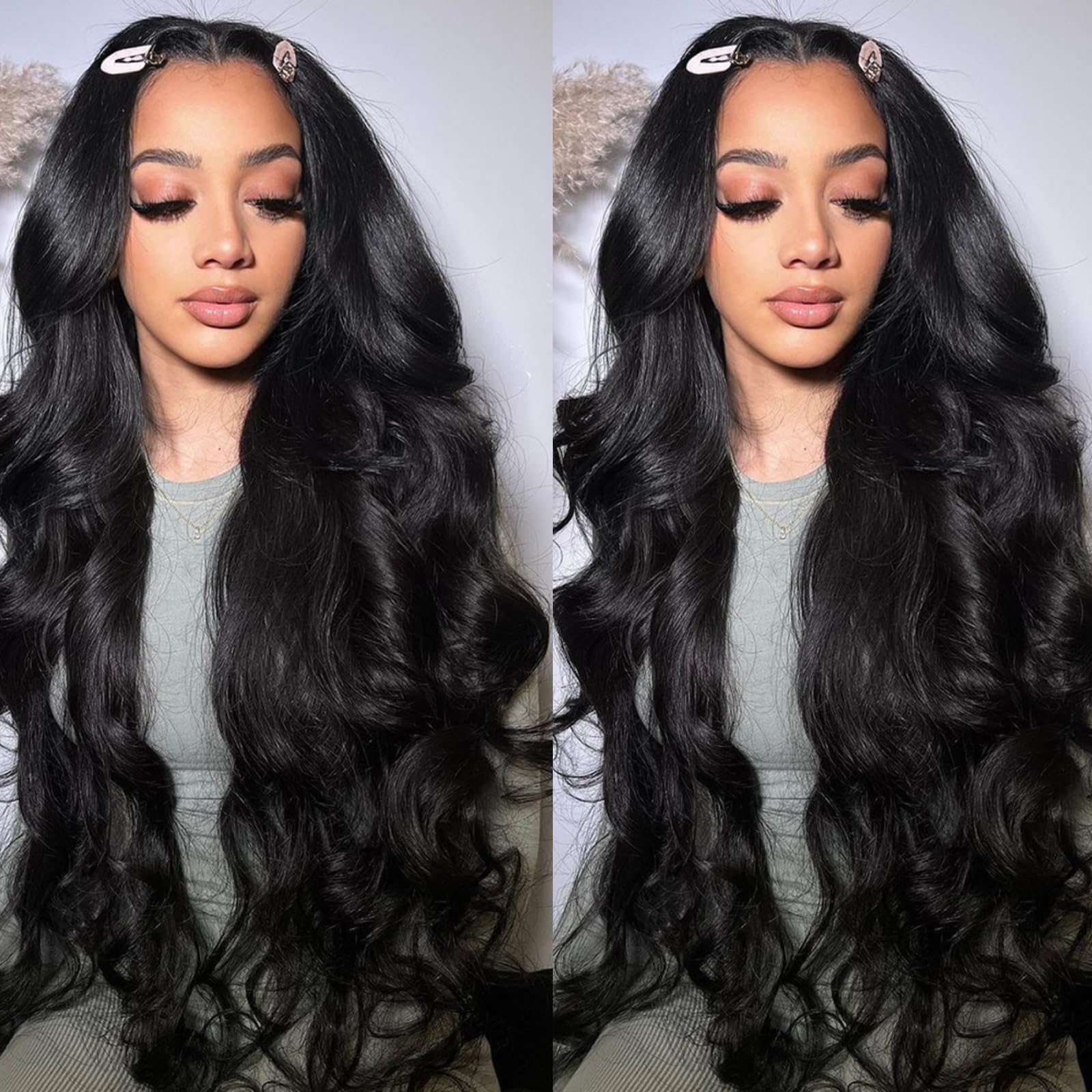 Ali Pearl Body Wave Lace Front Wigs Human Hair Pre Plucked Pre Cut Glueless Wig 7x5 HD Transparent Lace Frontal Wigs Human Hair for Black Women 200 Density 14 I