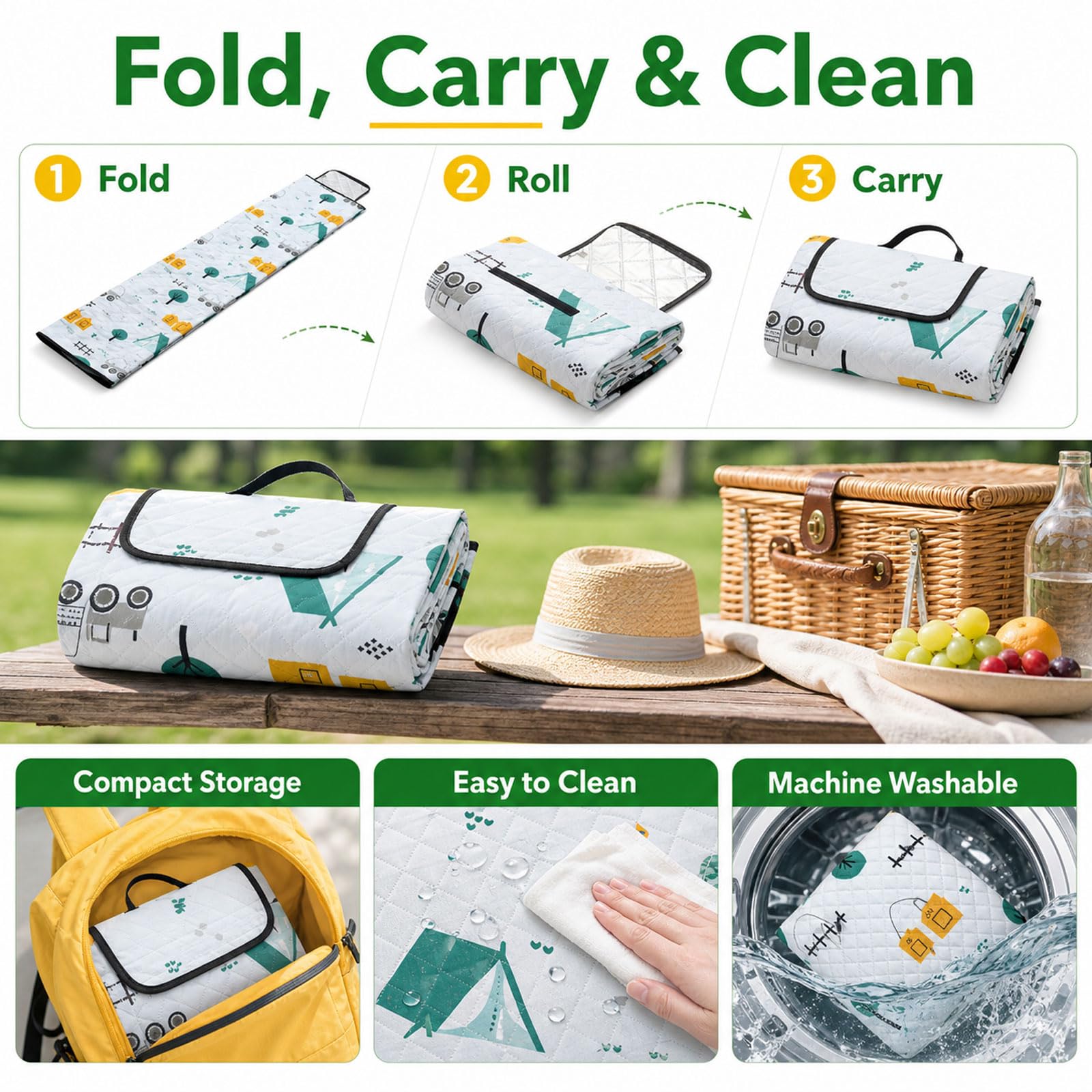 Colchoneta de Camping,Mantas de picnic impermeable,Mantas Grande de Picnic y Playa,esterilla de dormir plegable para camping,Engrosada y cómoda,Ligera y Portátil,para Acampar,al Aire Libre