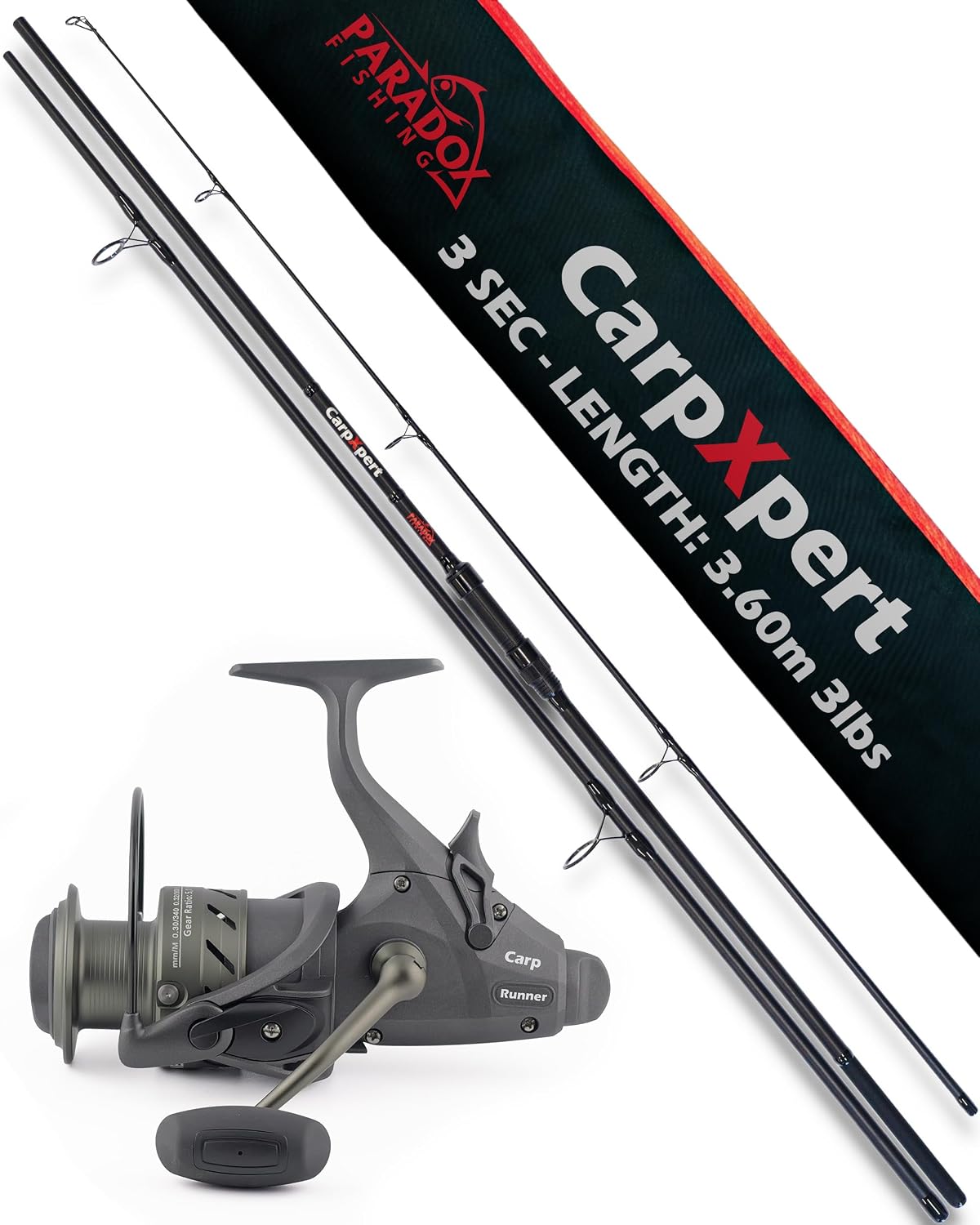 Karpfenrute CarpXpert 3,60m / 3lbs + Rolle