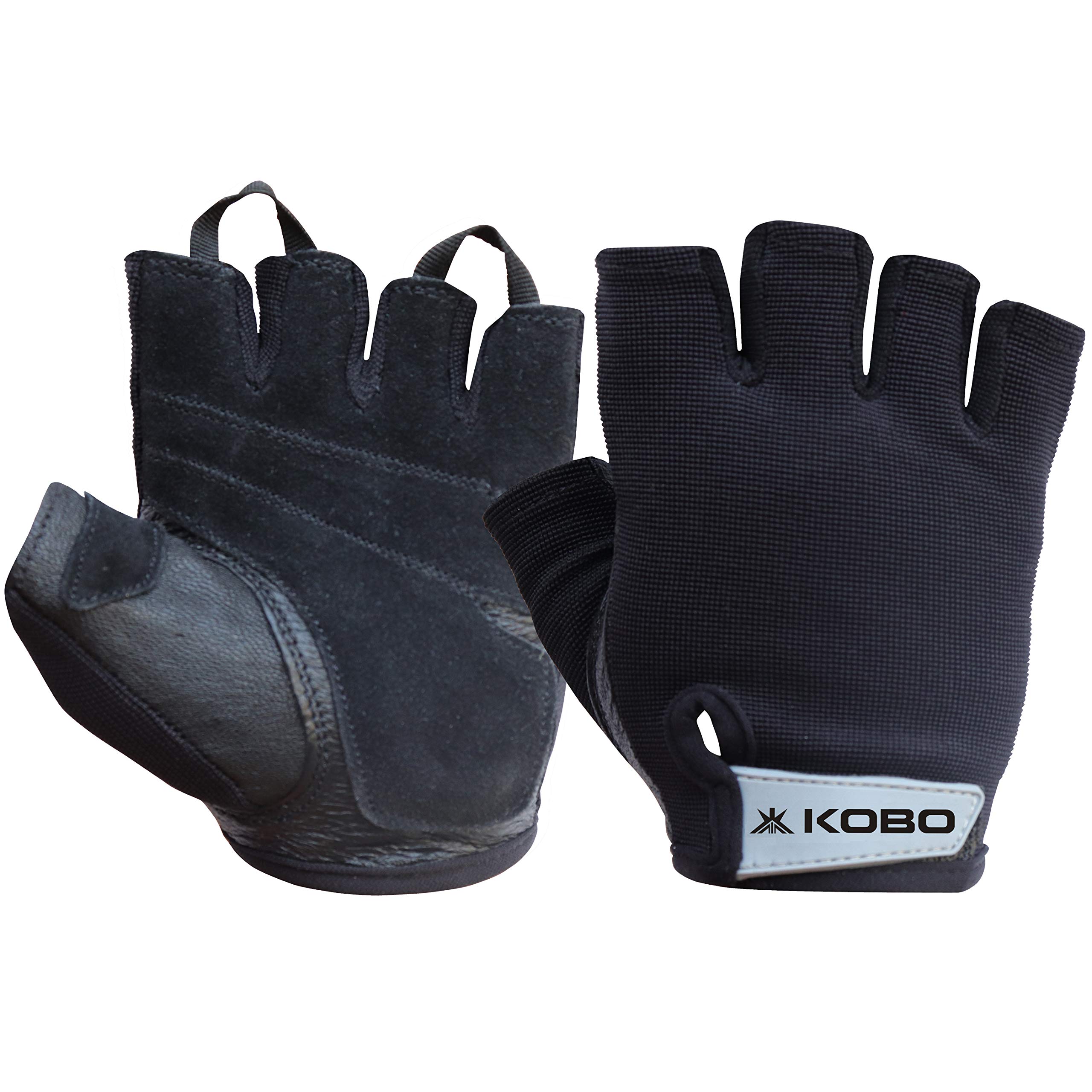 Kobo WTG-48-MEDIUM Weight Lifting Gym Gloves Leather Hand Protector for Fitness Trainingmedium (Multi Colour) (B07XB6CSSP) Amazon Price History, Amazon Price Tracker