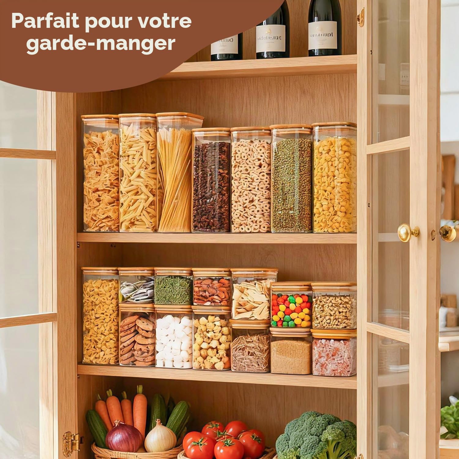 ComSaf Bocal en Verre Avec Couvercle, Pot en Verre Avec Couvercle, 600-1000 ml, Lot de 12 Pièces, Convient Pour Noix de Cajou, Gros Sel, Amandes