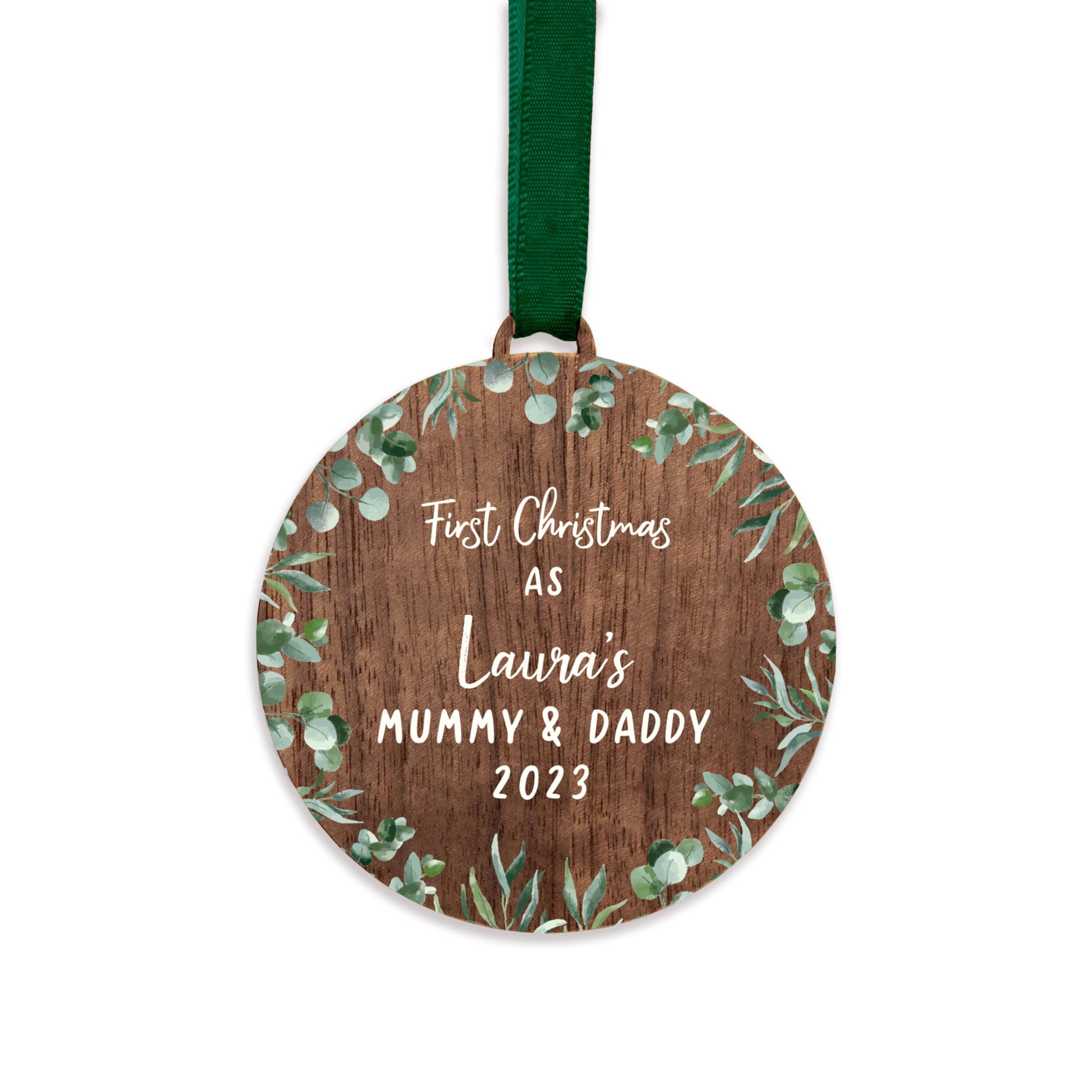 Personalised First Christmas as Mummy and Daddy bauble | christmas newborn gift | baby gifts for new parents | Dad Mum