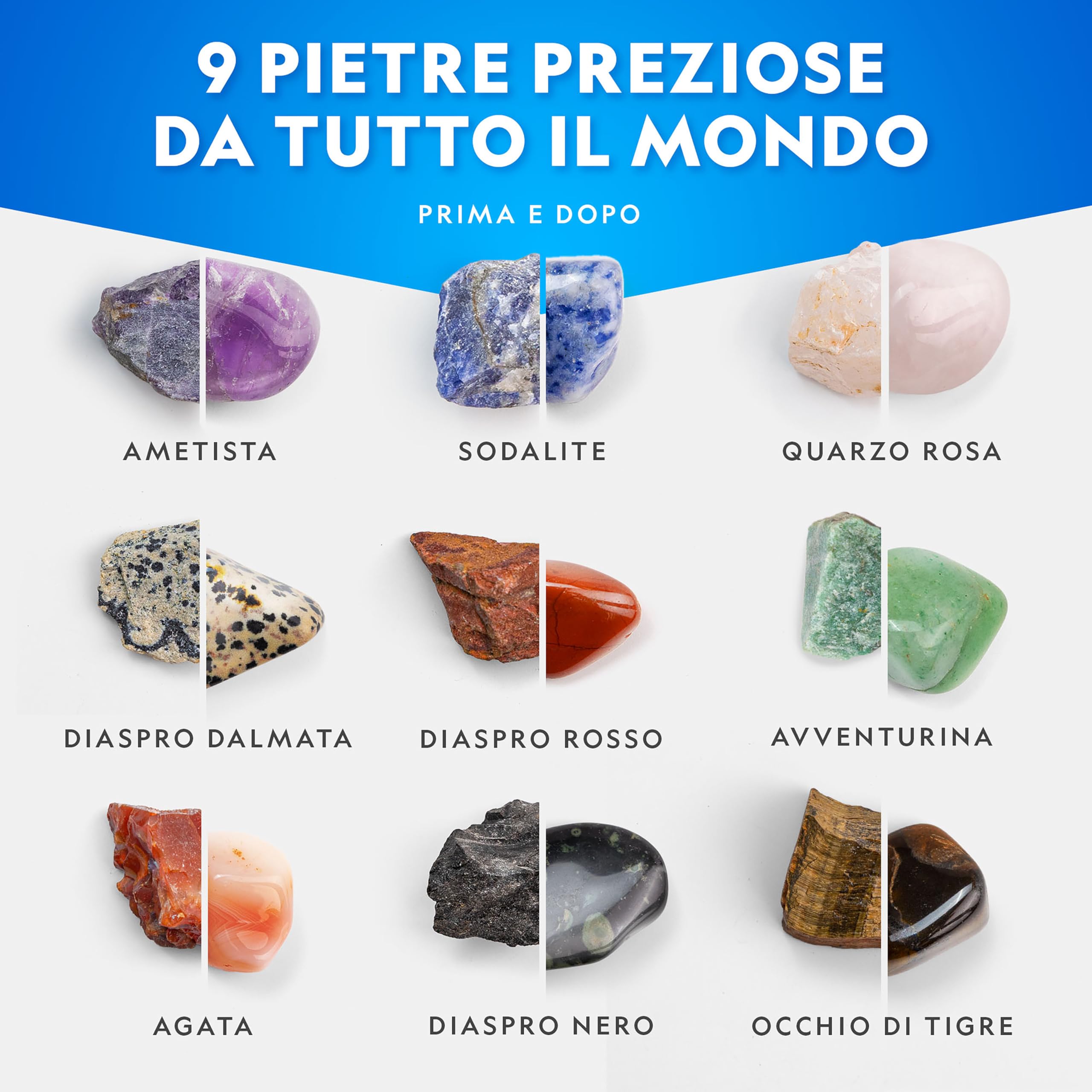 NATIONAL GEOGRAPHCI Kit Tumbler per Lucidare Pietre – Tumbler Durevole con Timer da 7 Giorni, Kit Completo di Lucidatura, Hobby Geologico per Bambini, Giocattolo Educativo Scientifico