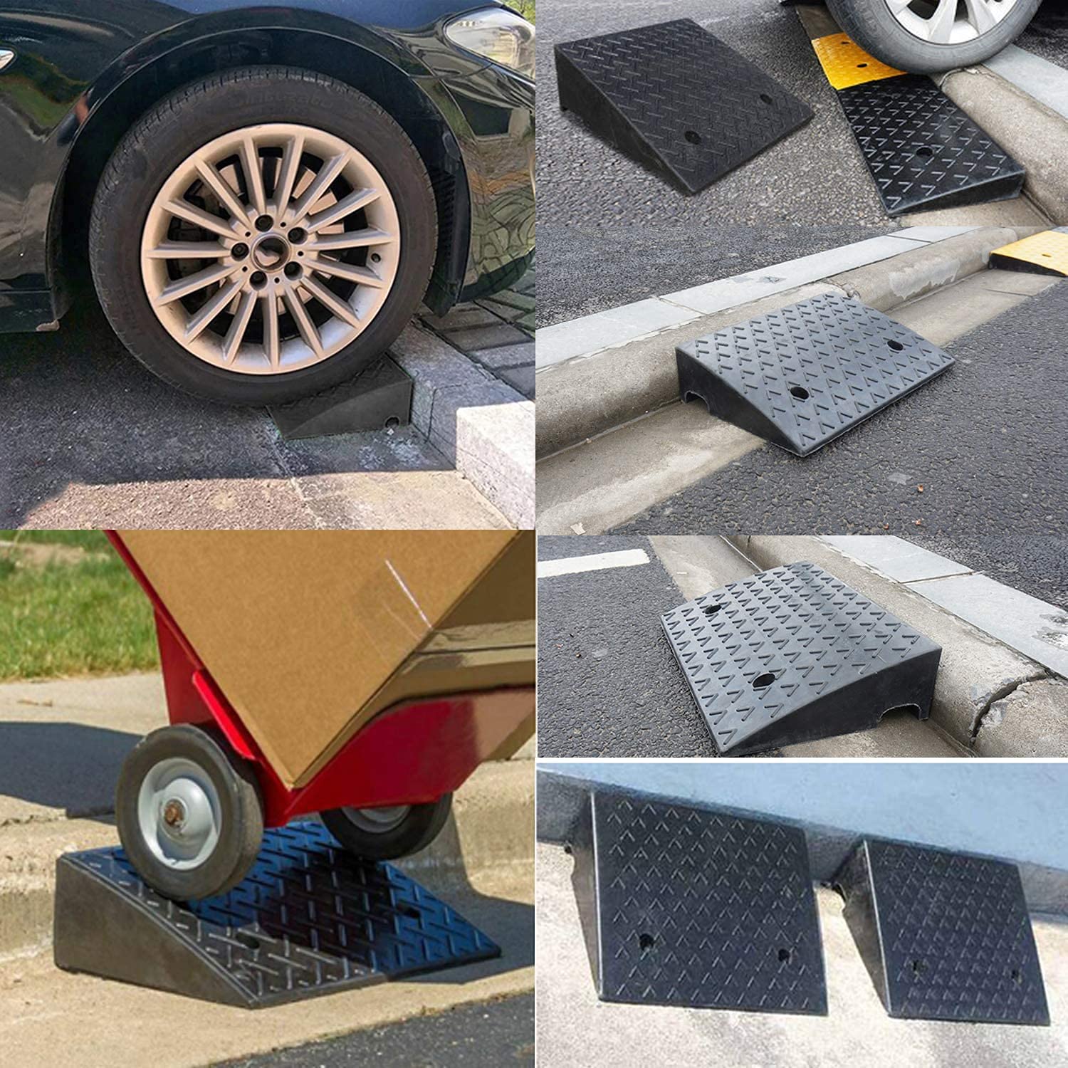Buy tonchean Rubber Kerb Ramp With 2 Bolts Heavy Duty Curb Ramp