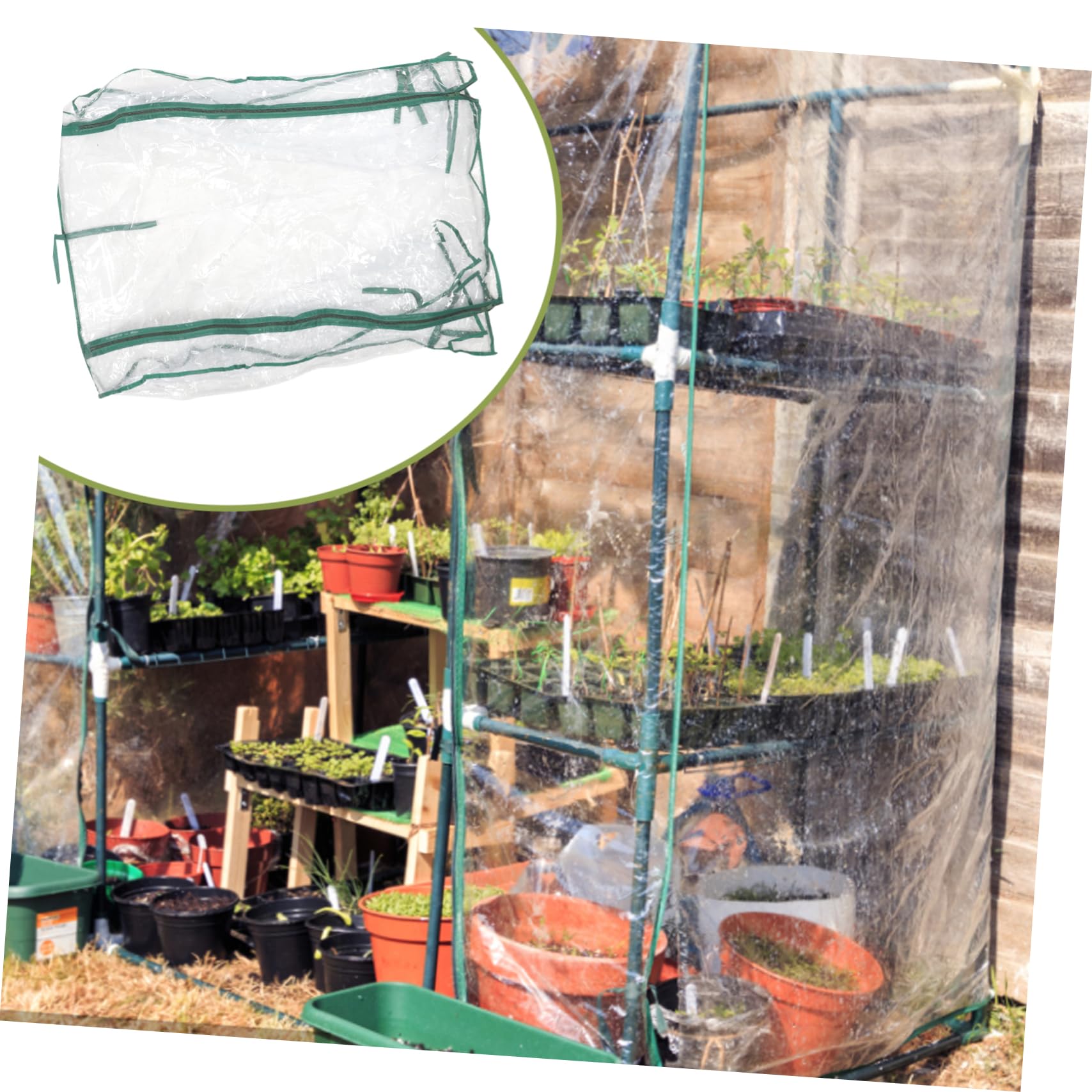 Mini Cubierta de Invernadero de Plástico, Reemplazo para Jardín | Interior, Plegable y Portátil, Genera Ambiente Cálido y Húmedo, Ayuda a Prolongar la Temporada de Cultivo