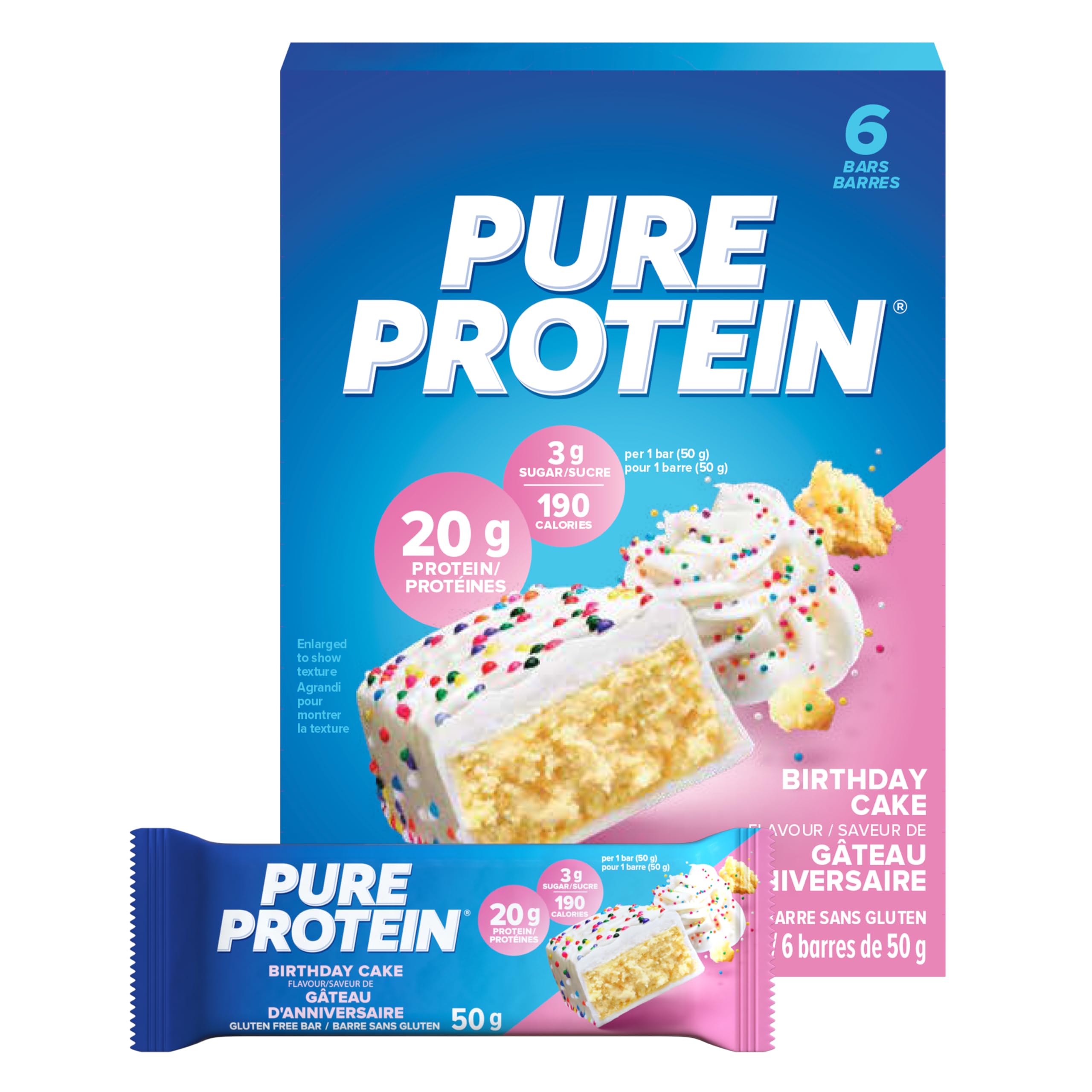 Gluten Free Snack Bars, Birthday Cake Flavor, 10.56 Ounce, 1.8 Ounce Bars, 6 Count