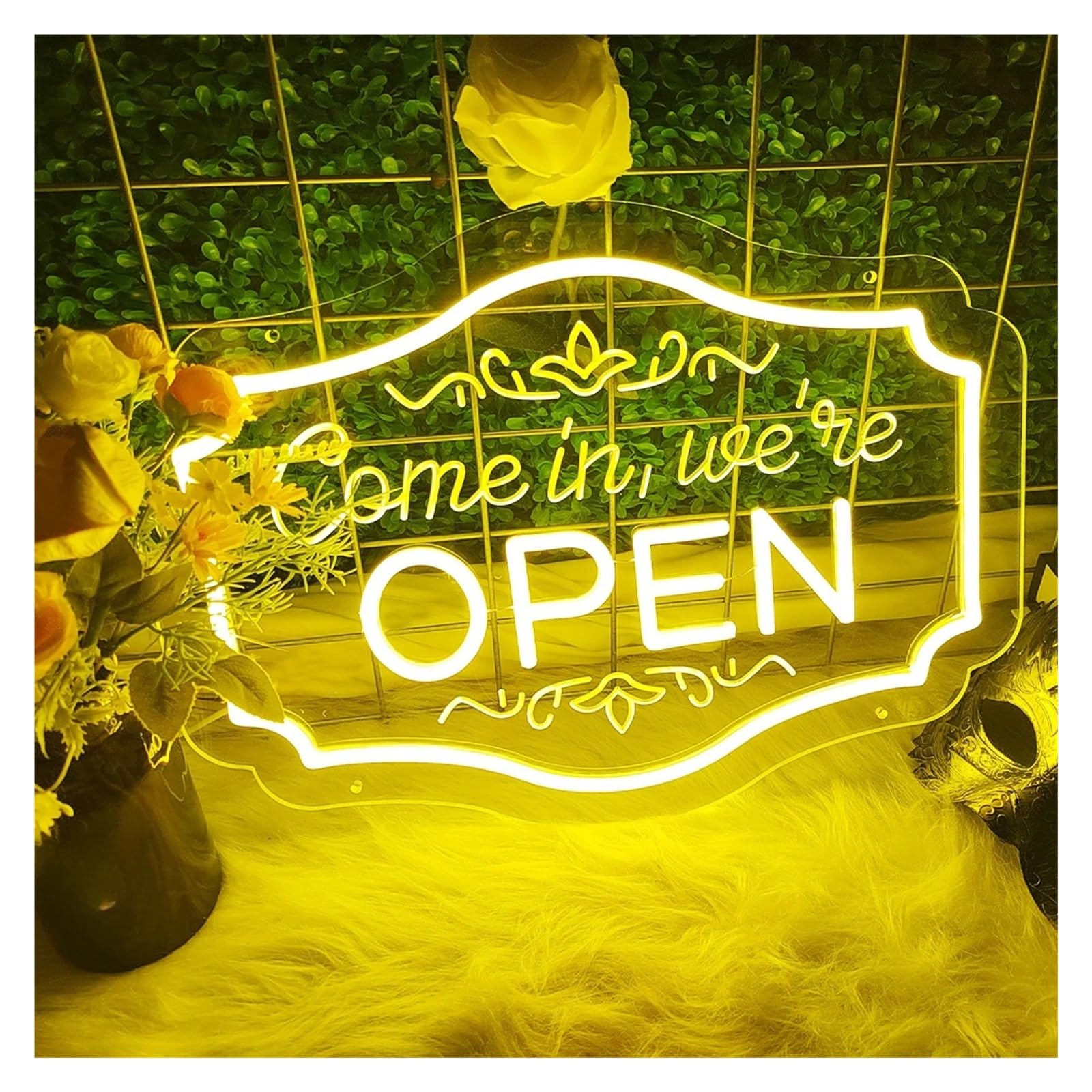 Amazon.co.jp: ネオンサイン LED Come In, We're Open ネオンサイン
