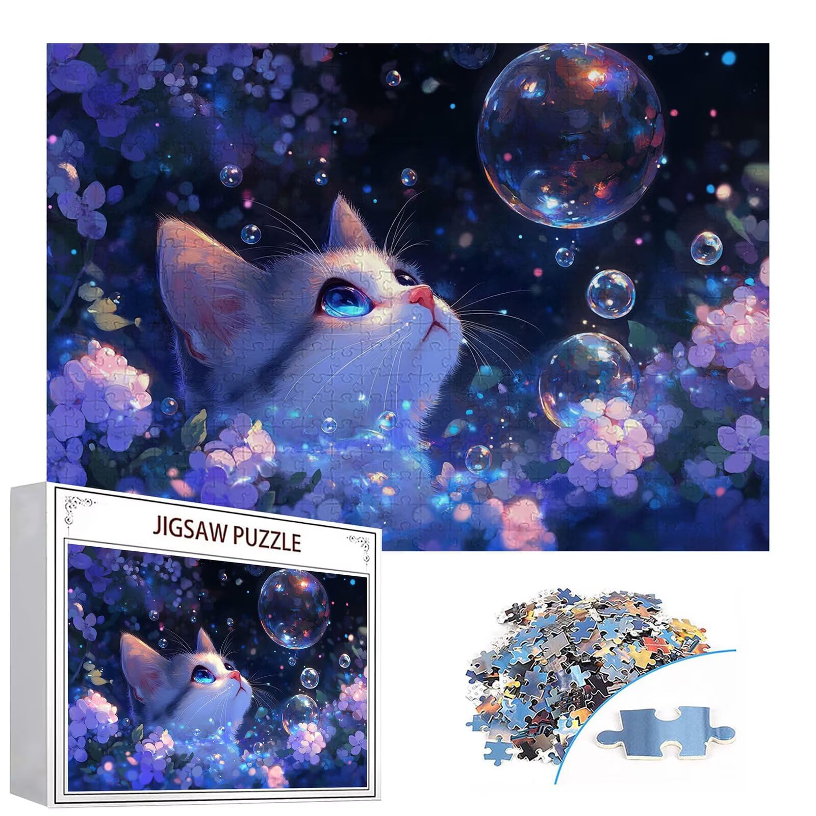 Puzzle 3000 elementów urocze puzzle dla dorosłych kot 122 x 81 cm unikalne rzemiosło klasyczne 3D drewniana układanka do rodzinnych gier aktywnych, układanka do samodzielnego wykonania nawet do