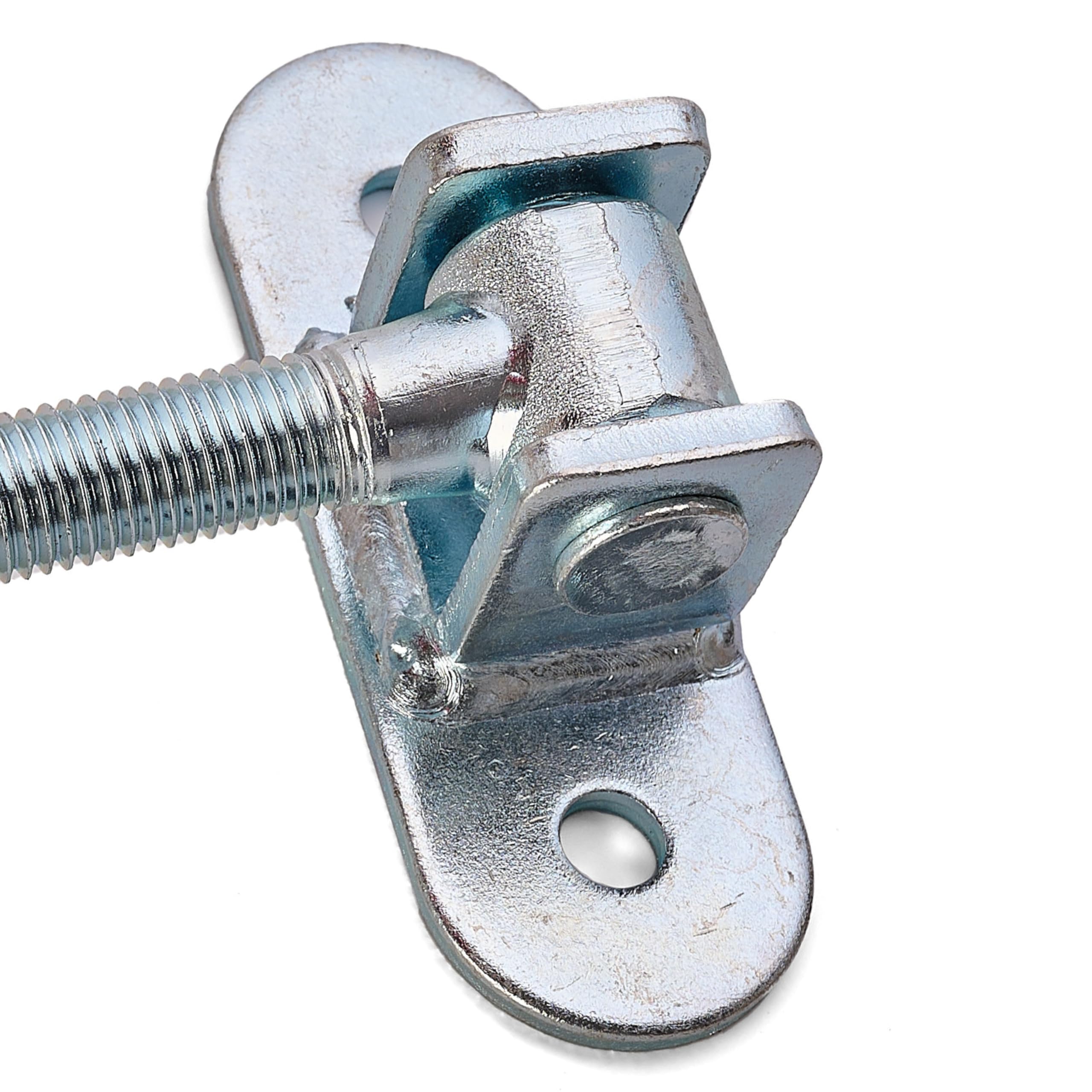 WDB Bisagras de puerta ajustables abatibles con placa atornillable M16, 2 unidades, bisagras de puerta ajustables con rosca galvanizada, bisagras colgantes