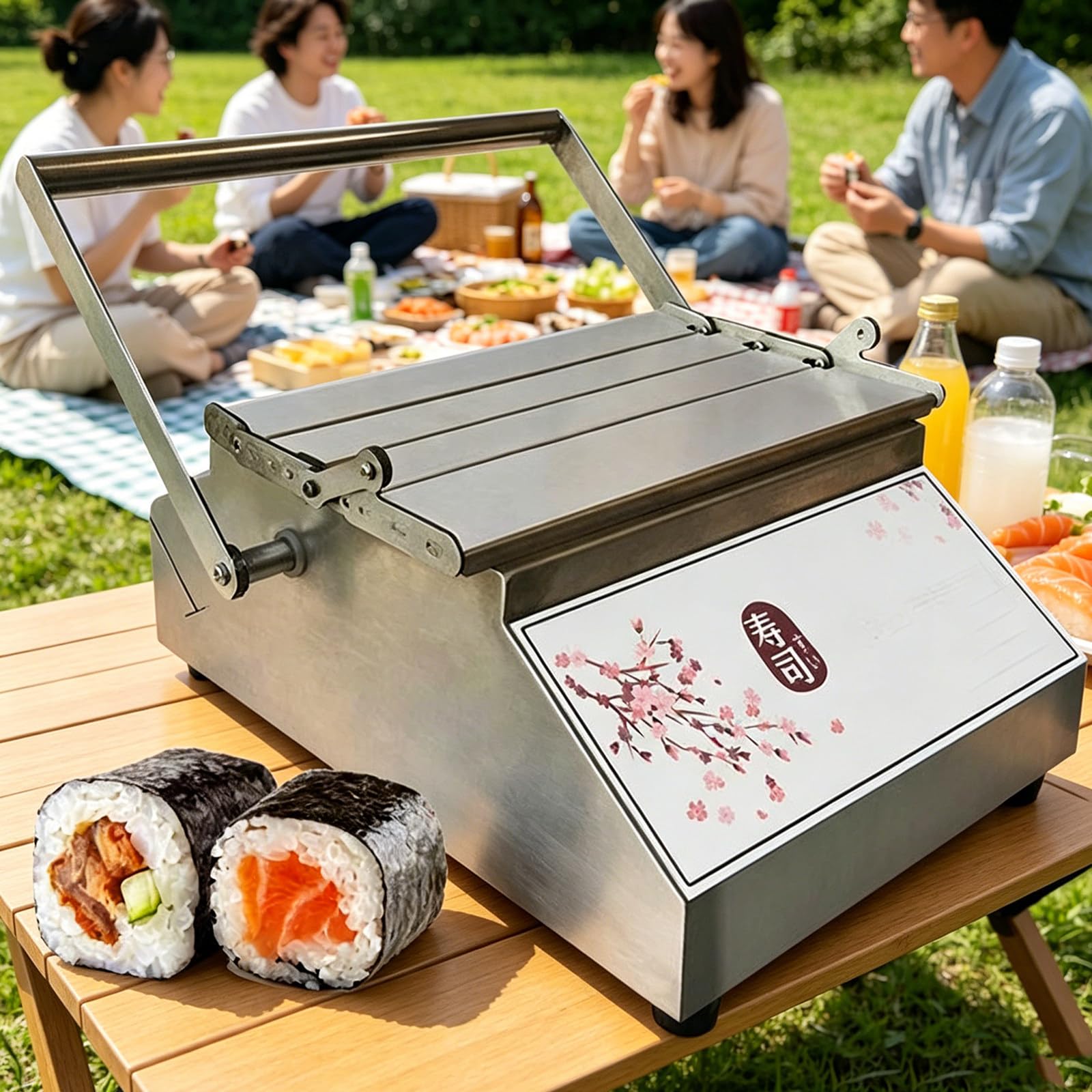 ZYLDDS Manual Sushi Roller,Commercial Sushi Making Kit, DIY Sushi Roller Machine, Rapid Prototyping,Commercial Sushi Maker for Restaurants/Buffet Squareroll