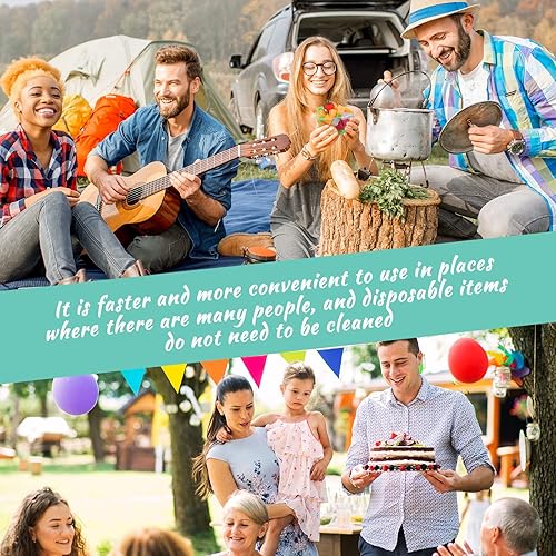 Miniatura 5 de Aoriher Paquete de 100 cuencos de plástico desechables de 16 onzas para boda, de plástico duro transparente para ensalada de Acai, cuencos de postre