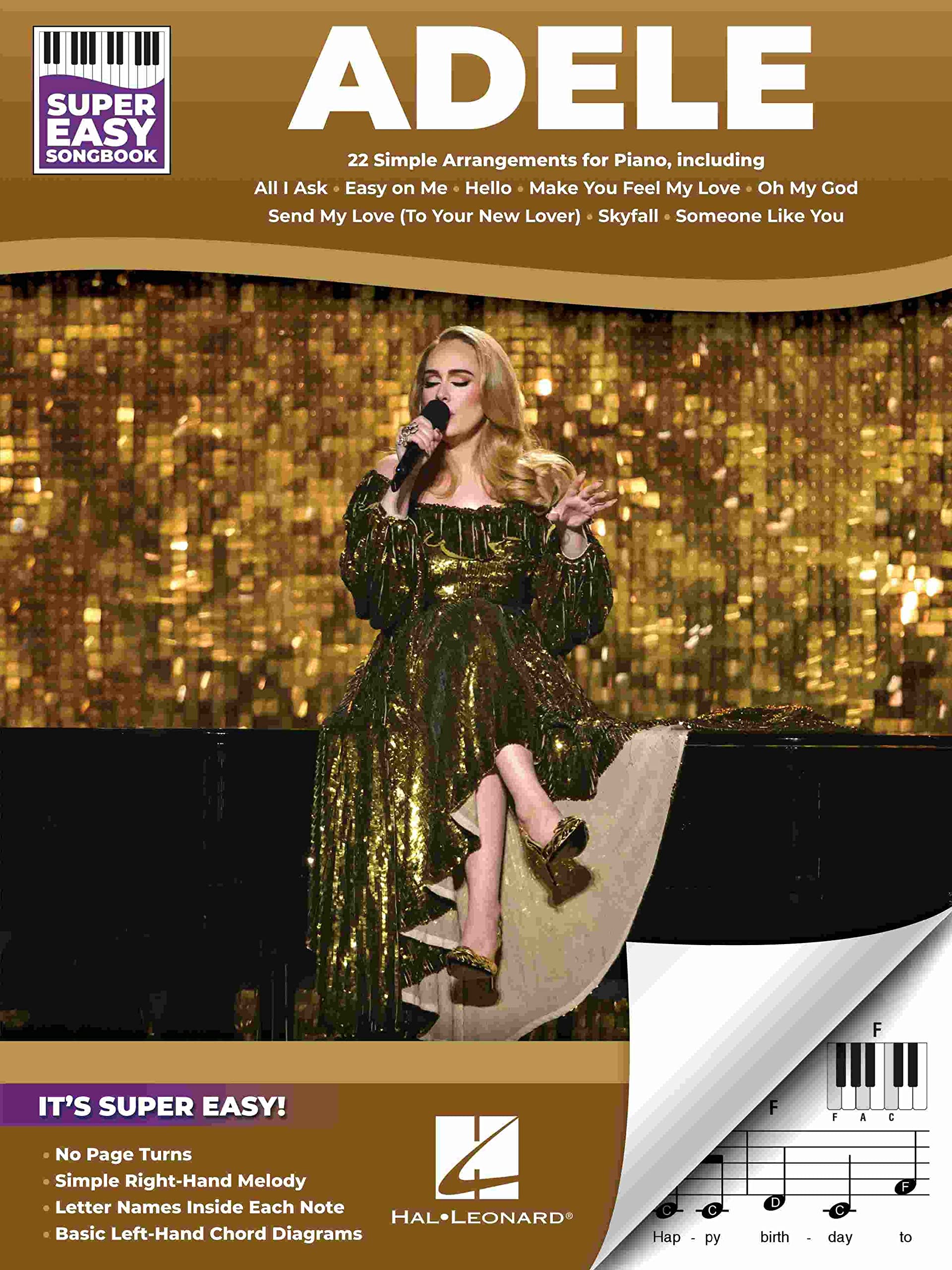 Adele - Super Easy Songbook.: 22 Simple Arrangements for Piano With Lyrics