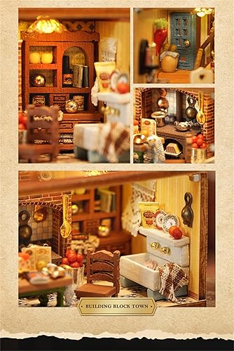 Miniatura 3 de Flever Kit de casa de muñecas en miniatura, habitación creativa con muebles para regalo romántico de obras de arte (Harry' s Kitchen)