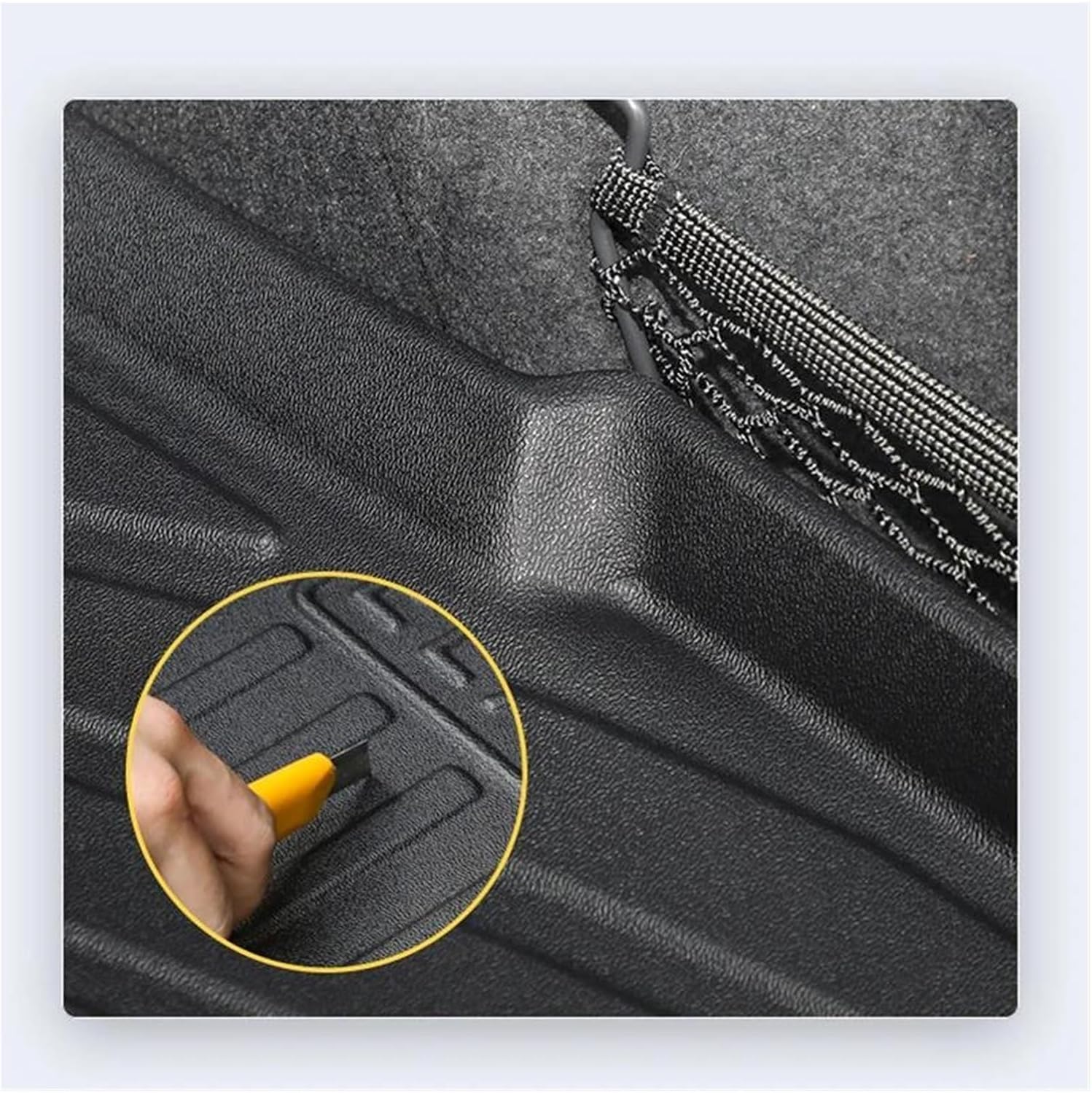 Tappetino Baule TPE per Cadillac CT5 2020-2025 – Impermeabile Pet | TPE inodore,pet-friendly,antiscivolo,flessibile-40°C,resistenteUV non sbiadisce, facile pulire,bordo rialzato,adattamento 3D