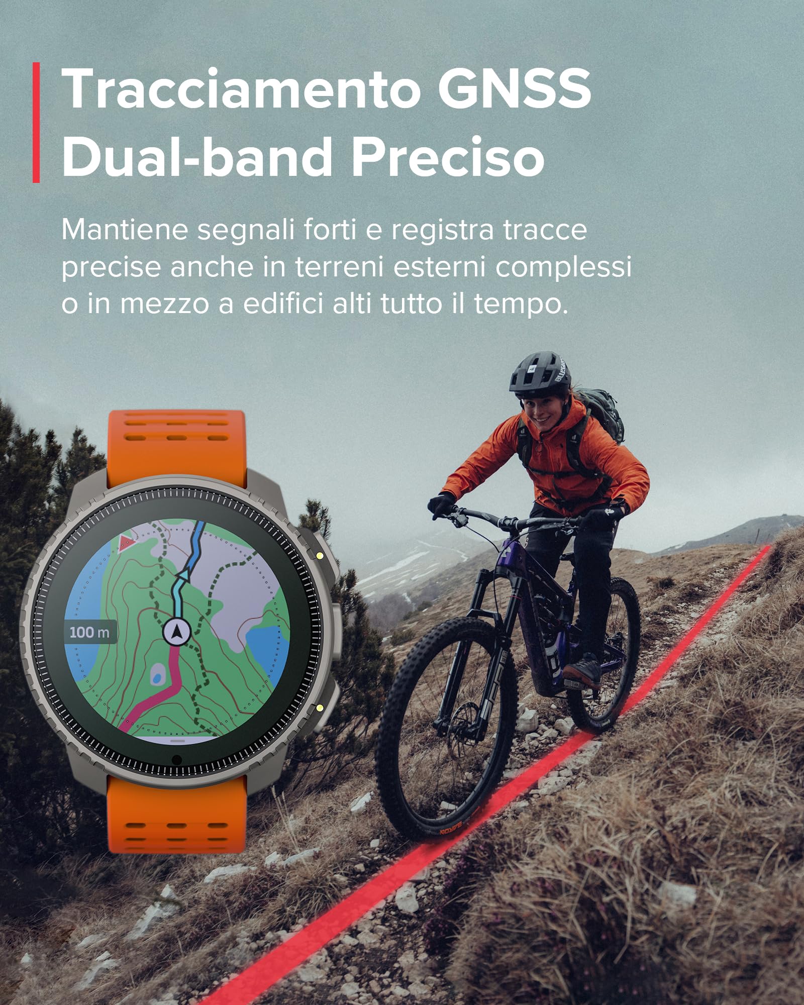 SUUNTO Vertical Orologio Sportivo, Smartwatch Impermeabile GPS Activity Tracker Mappe Offline, Monitoraggio Salute 24/7, 95+Sport, Cardiofrequenzimetro Altimetro Barometro, Ricarica Solare Opzionale - 2