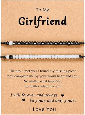 UNGENT THEM Pinky Promise Matching Bracelet for Couples Soulmate Man Distance Relationship Gifts for Women Men Him Her...
