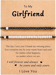 UNGENT THEM Pinky Promise Matching Bracelet for Couples Soulmate Man Distance Relationship Gifts for Women Men Him Her…