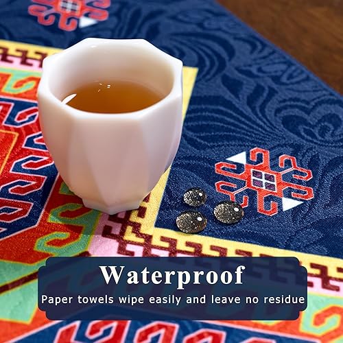 Miniatura 8 de Camino de mesa de té chino para otoño, Navidad, decoración del hogar, 13 x 118 pulgadas de largo, muebles de granero de cerámica, decoración moderna