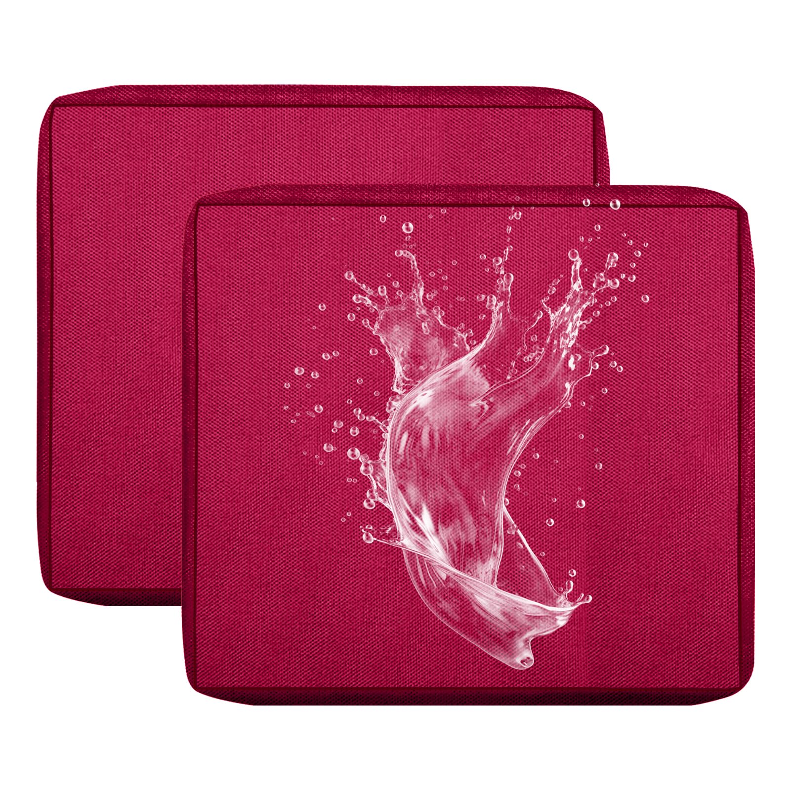 BXFUL Outdoor Patio Sofa Cushion Cover, Waterproof Stretch Replacement Seat Cushion Cover for Outdoor Furniture Garden Backyard with Zipper, Washable Furniture Cover (Dark Red,50x55cm(Pack of 2))