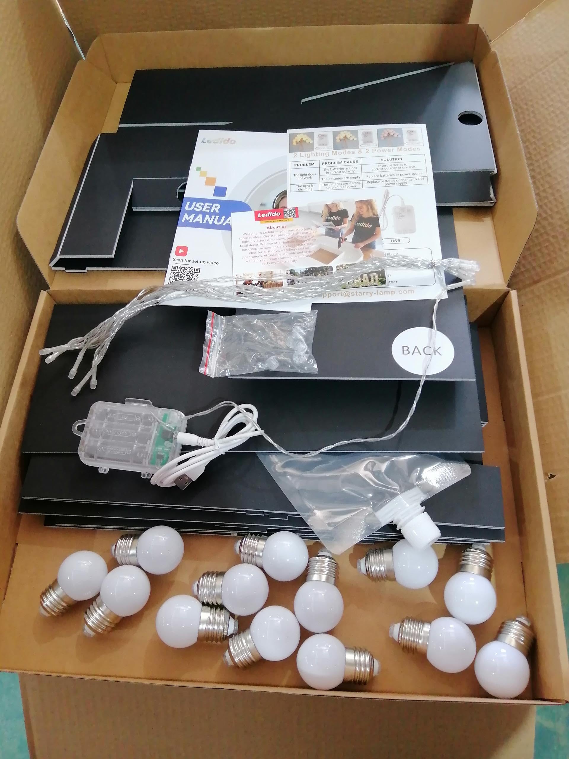 Ledido Lettres lumineuses pour chapiteau de 1,2 m, lettres de chapiteau