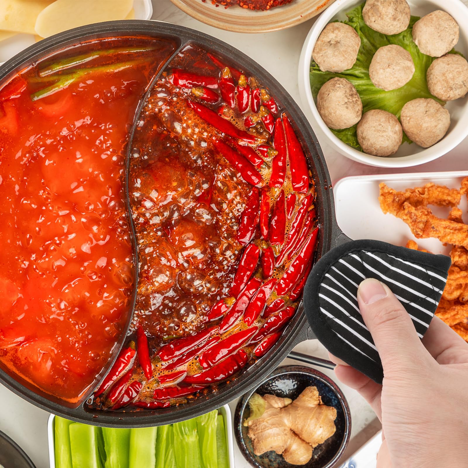 4 Topfgriff-Hüllen Hitzebeständig - Rutschfester Schutz Für Heiße Töpfe & Pfannen