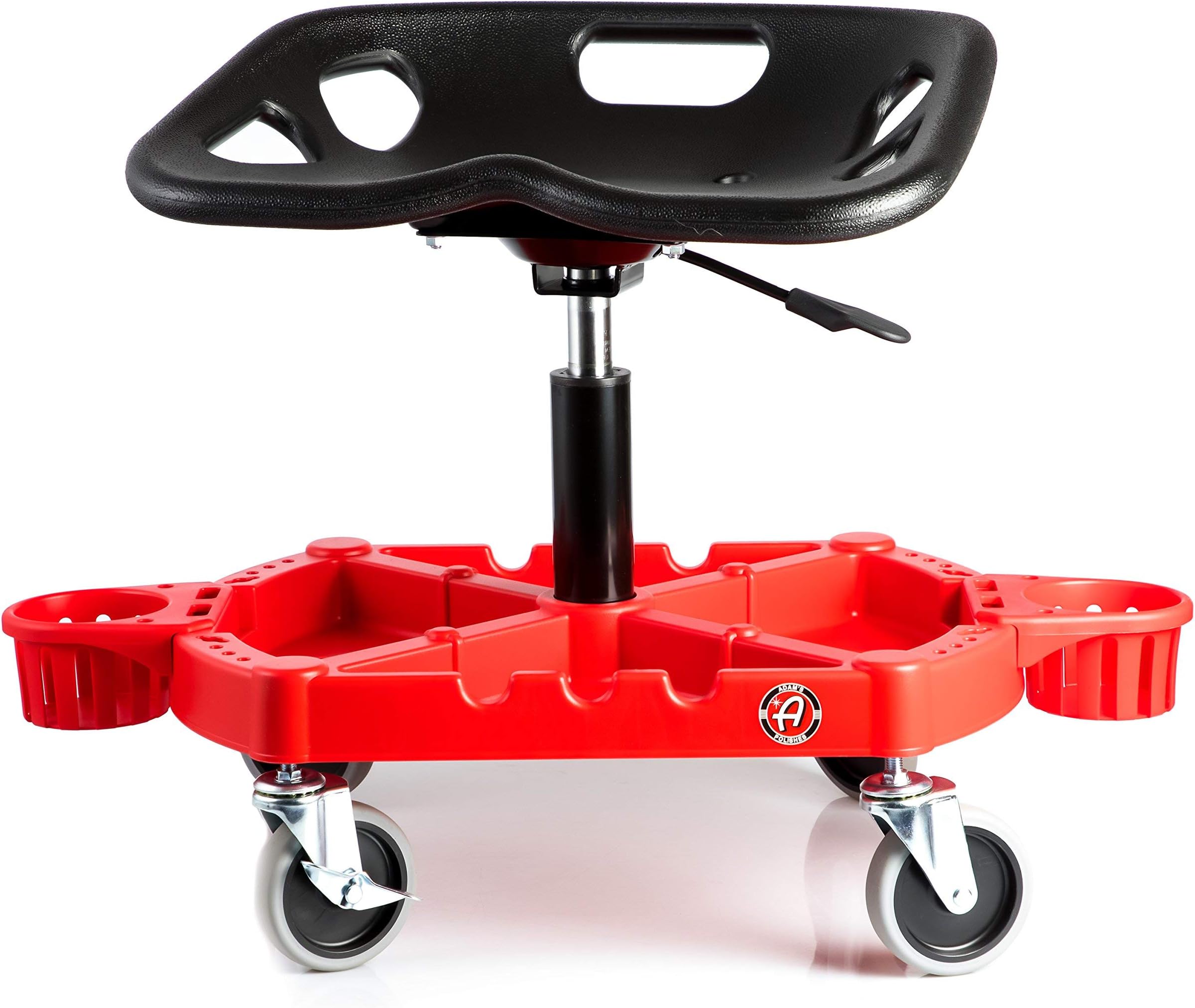 Adam's PolishesProStool Detailing Creeper - Ergonomically Designed For Comfort and Functionality - Adjustable Height and Heavy Duty Rolling Wheels - Comfortably Detail or Paint Correct Any Vehicle