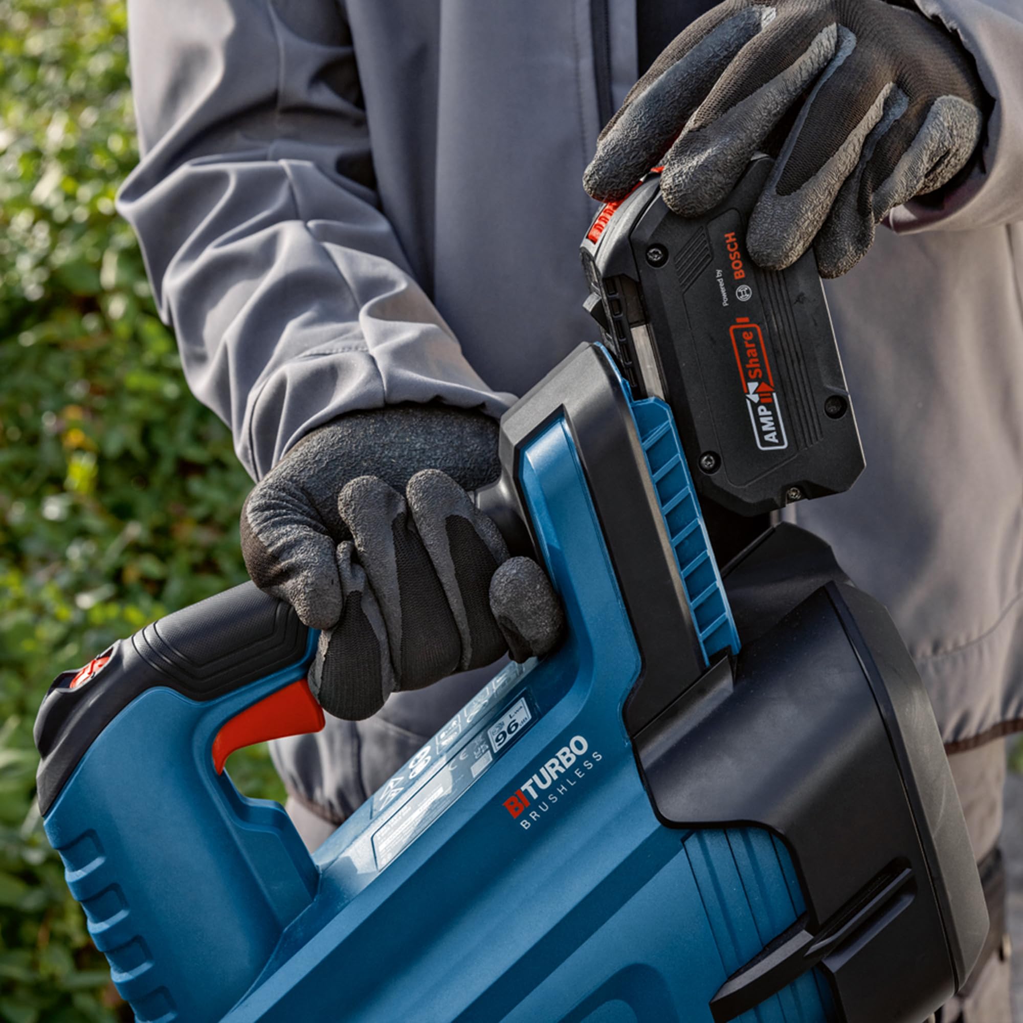 Bosch Professional 18V System Akku-Gebläse GBL 18V-750 (Volumenstrom von 780 m³/h, Luftgeschwindigkeit von bis zu 198 km/h, variable Drehzahl)