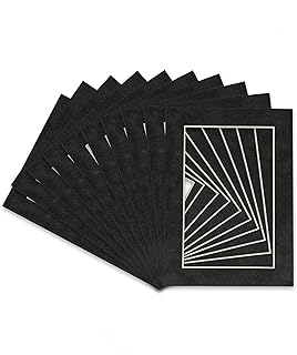 Pack of TEN 22x30 Mats Bevel Cut for 19x26 Photos - Acid Free Dark Grey Suede Precut Matboards For Pictures, Photos, Framing - 4-ply Thickness