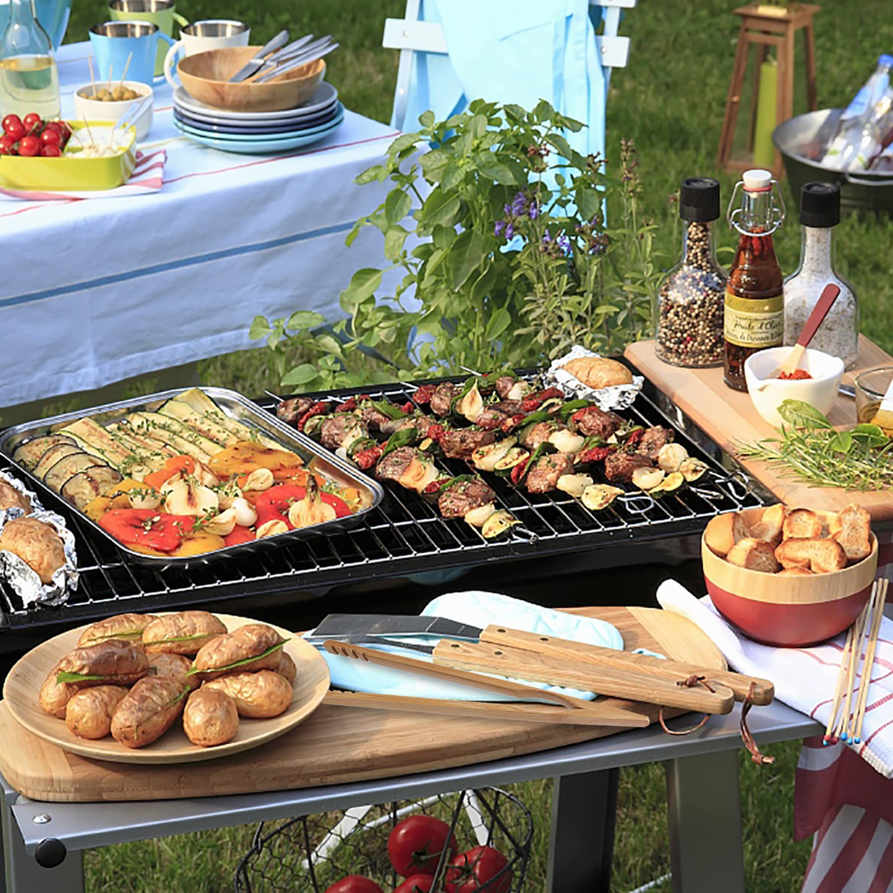 Houten Tang Keuken Voor Het Koken Van Salade Serveren Voedsel Grillen Houten Lep