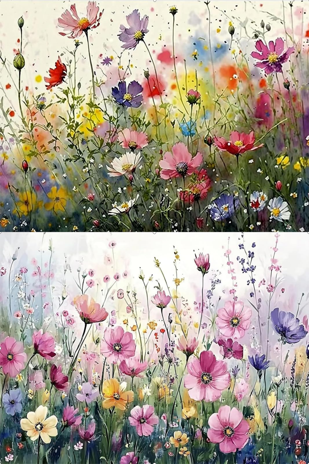 Tabeskly 2 Pack Wild Inflorescence Flower 5d Diamond Painting Kits for Adults Brid Kids Full Dimond Art Pictures Set