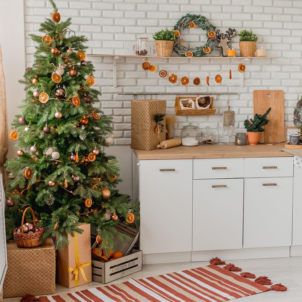 42pcs Christmas Tree Decorations,Dried Orange Slices Cinnamon Sticks Star Anise for Christmas Tree Wreath DIY Crafts Vase Filler Home Wedding Decorations - Image 3