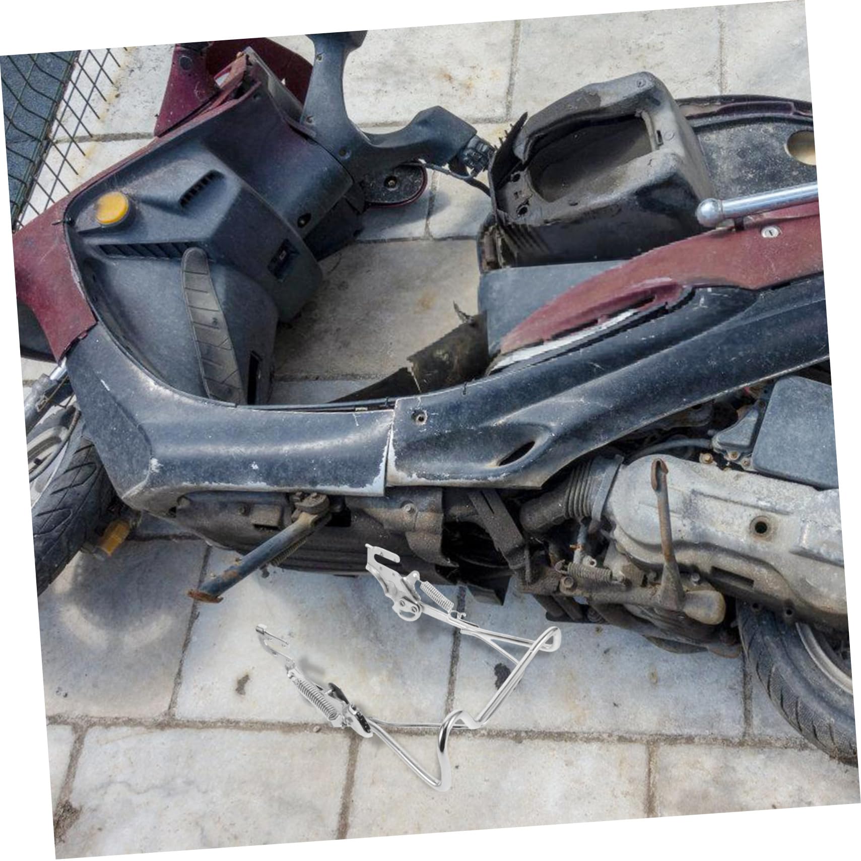 Béquille Double pour Support De Stationnement pour Scooter Électrique Robuste Et Solide