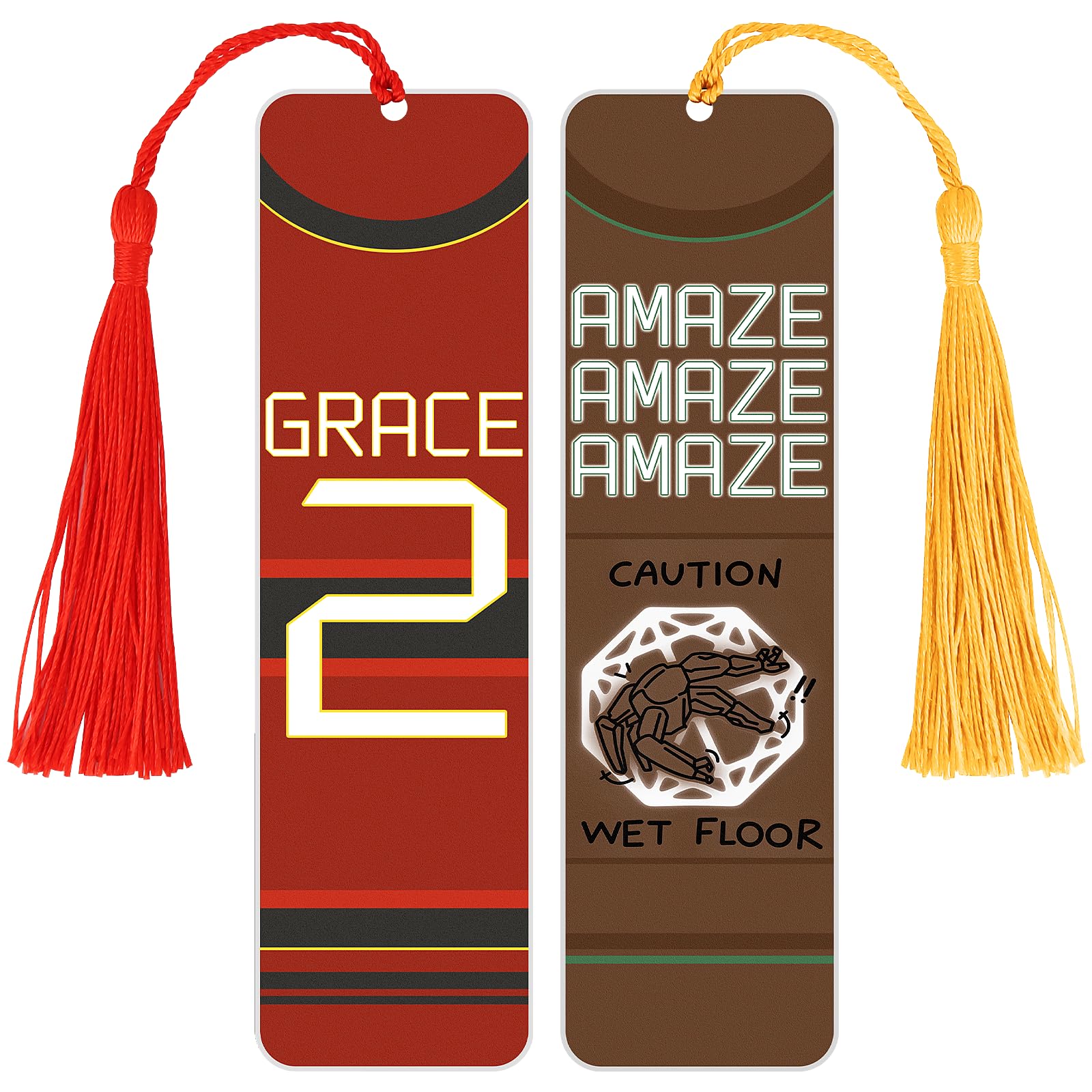 RZCOMP for Project Hail Mary Merch Metal Bookmark,2PCS Project Hail Mary Merchandise Double-Sided Bookmark for Movie Rocky Amaze Amaze Amaze Gifts for Fans Sci-Fi Book Lovers Birthday
