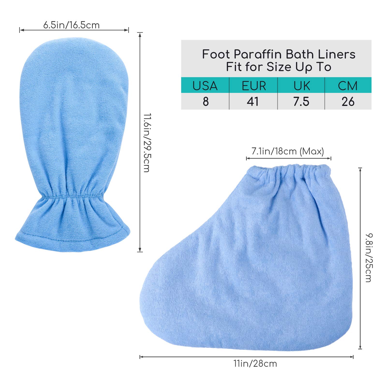 Guanti e stivaletti in cera di paraffina, guanti per la cura del bagno in cera Segbeauty cozies guanti protettivi in ​​spugna di cotone per terapia termica abbronzatura