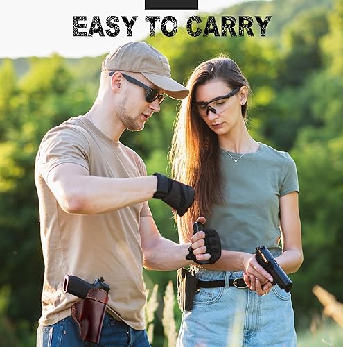 Miniatura 9 de Fundas de pistola para hombresmujeres, funda 380 para pistolas, funda universal de Airsoft derechaizquierda, IWBOWB de 0.354 in para transporte