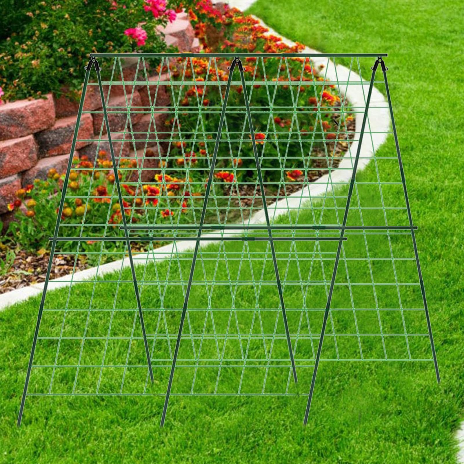 Enrejado De Soporte Para Pepinos - Enrejado Con Estructura De Jardín, Enrejado Para Enrejado | Enrejado Alto Para Verduras, Guisantes Frutas Vides, Marco De Soporte Para Plantas Escaladas De
