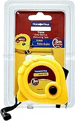 Tramontina 43156303, Trena com Fita de Aço Capacidade 3M, Amarelo
