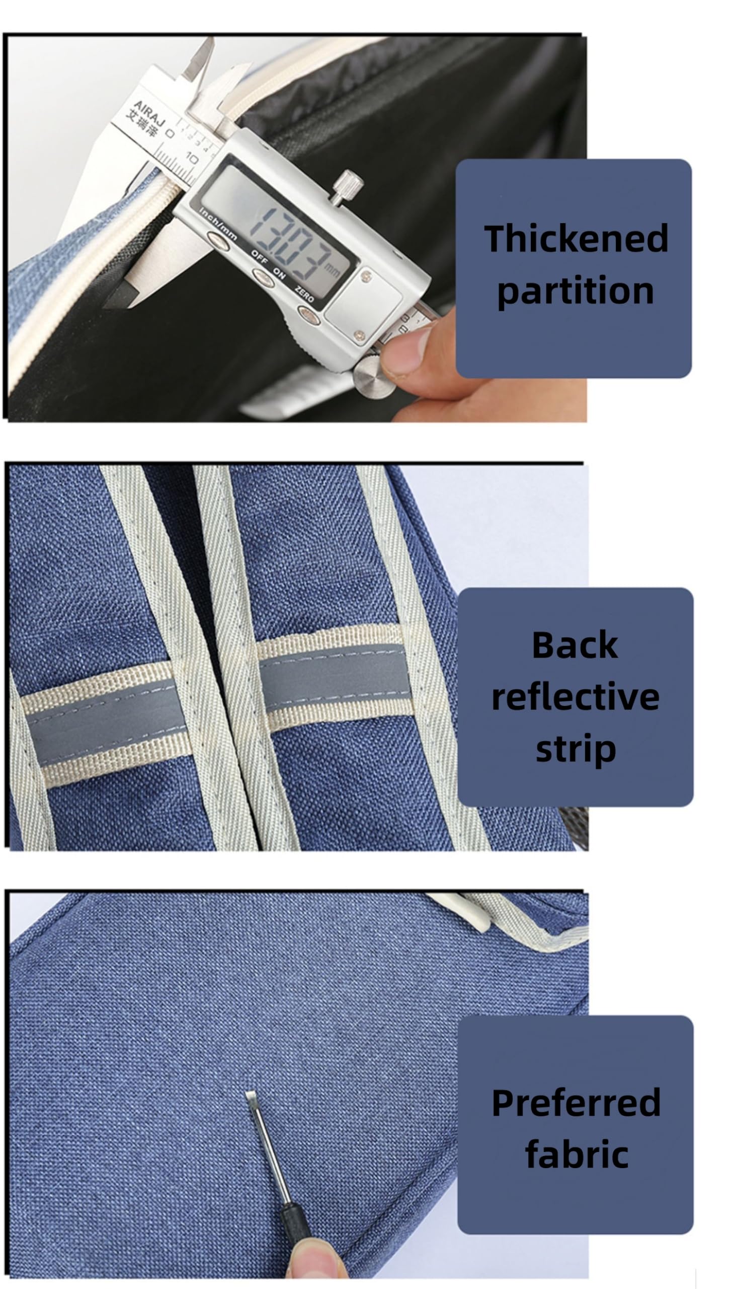 LANDTOM Luxuriöse Bambusflöte/Xiao Flöte, lange und große Aufbewahrungstasche/Tasche mit verstellbarem Schultergurt und Griff (90 cm)