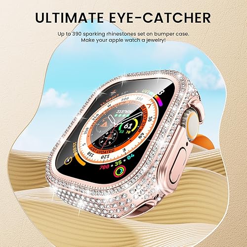 Miniatura 5 de Tensea Funda protectora de pantalla impermeable 2 en 1 para Apple Watch Ultra 3Ultra 2Ultra 1.929 in, accesorios de 1.929 in, parachoques delantero