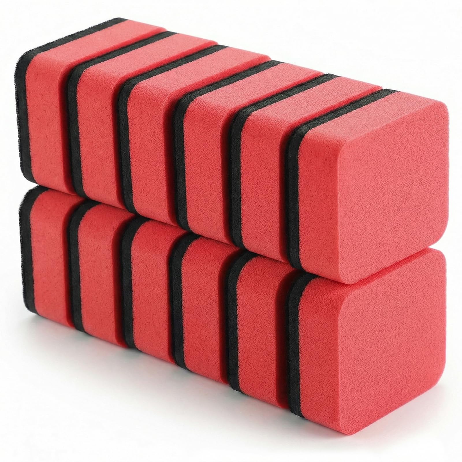 XLIUAX 12pcs Magnetic Whiteboard Erasers, Thick Felt Pad Dry Erase Eraser
