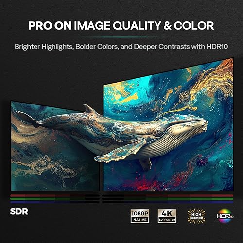 Miniatura 5 de Aurzen EAZZE D1 Pro - Proyector inteligente con WiFi y Bluetooth, oficial de Netflix, altavoces de 20 W, Dolby Audio y dbx-tv Total Sonics, enfoque