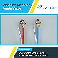 Vista 5 de SharkBite Válvula de ángulo para lavadora MHT de 1/2 pulgada x 3/4 pulgada, accesorio de plomería de latón de conexión a presión, tubería PEX