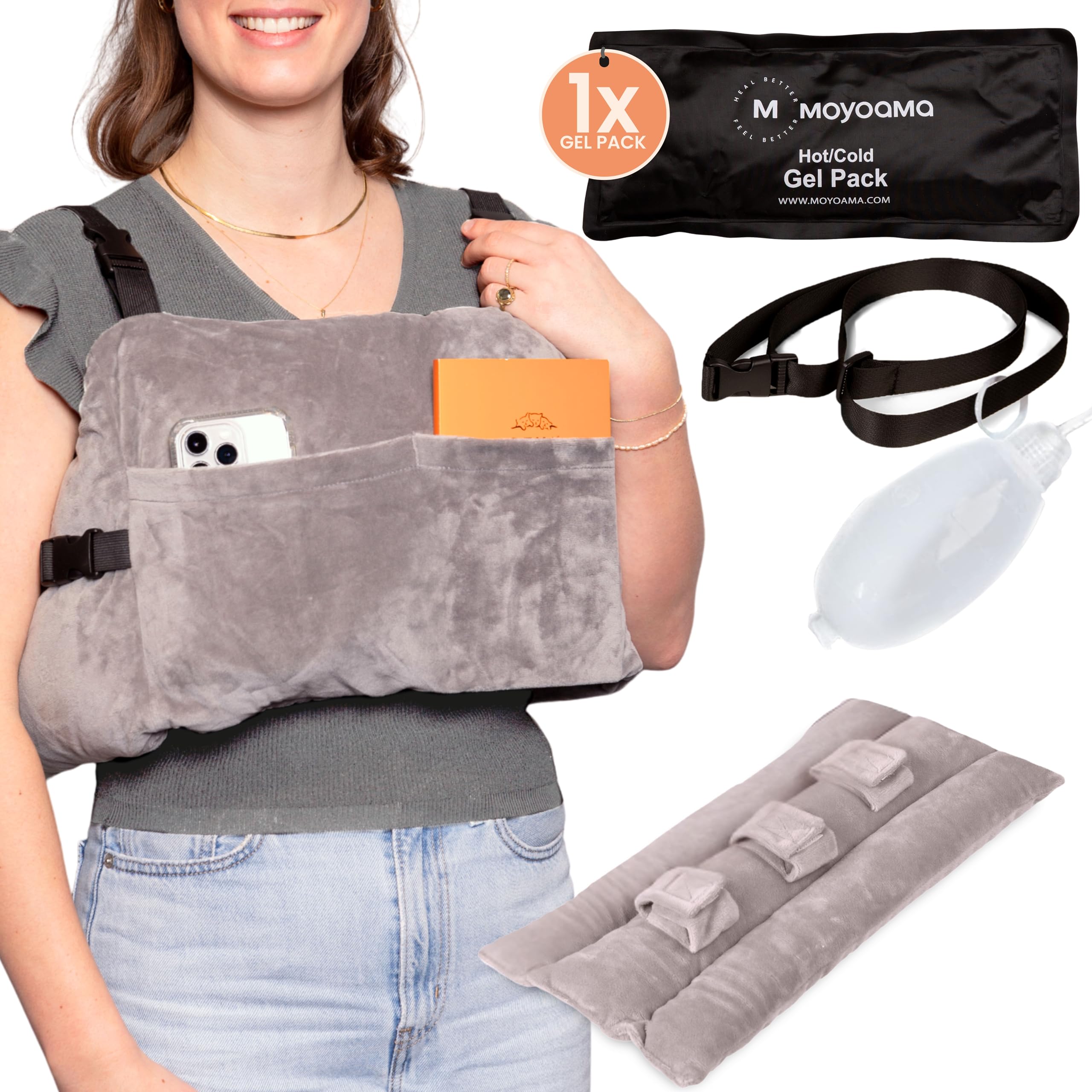 MOYOAMA Post Mastectomy Pillow for Mastectomy Recovery Supplies - Double Mastectomy Pillows Post Op with Mastectomy Seatbelt Pillow for Post Mastectomy Must Haves, Breast Reduction Recovery Supplies