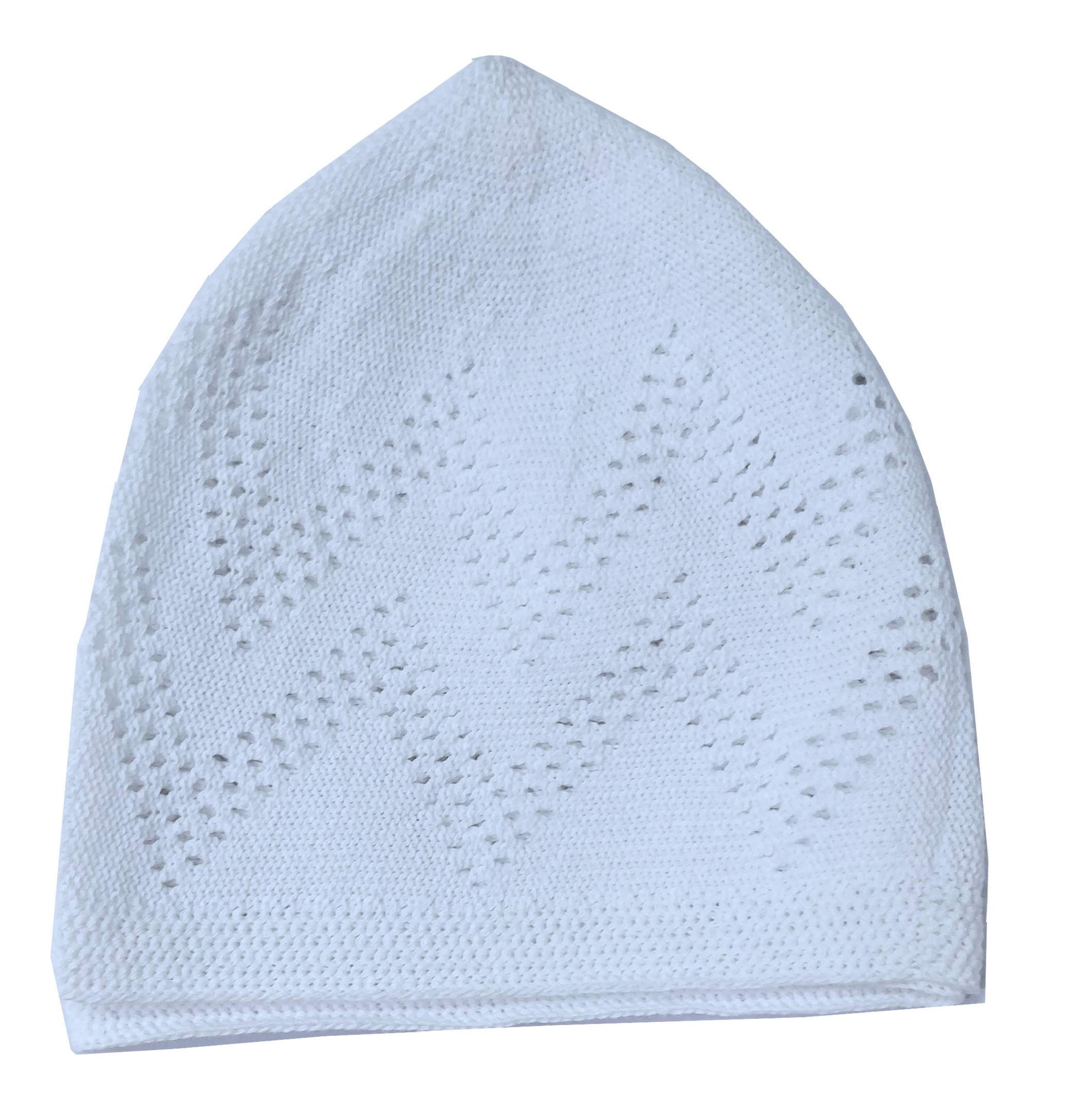 H.N. Traders Cotton Sufi Prayer Cap, Namaz Topi (White, Set of 5)-picture-28