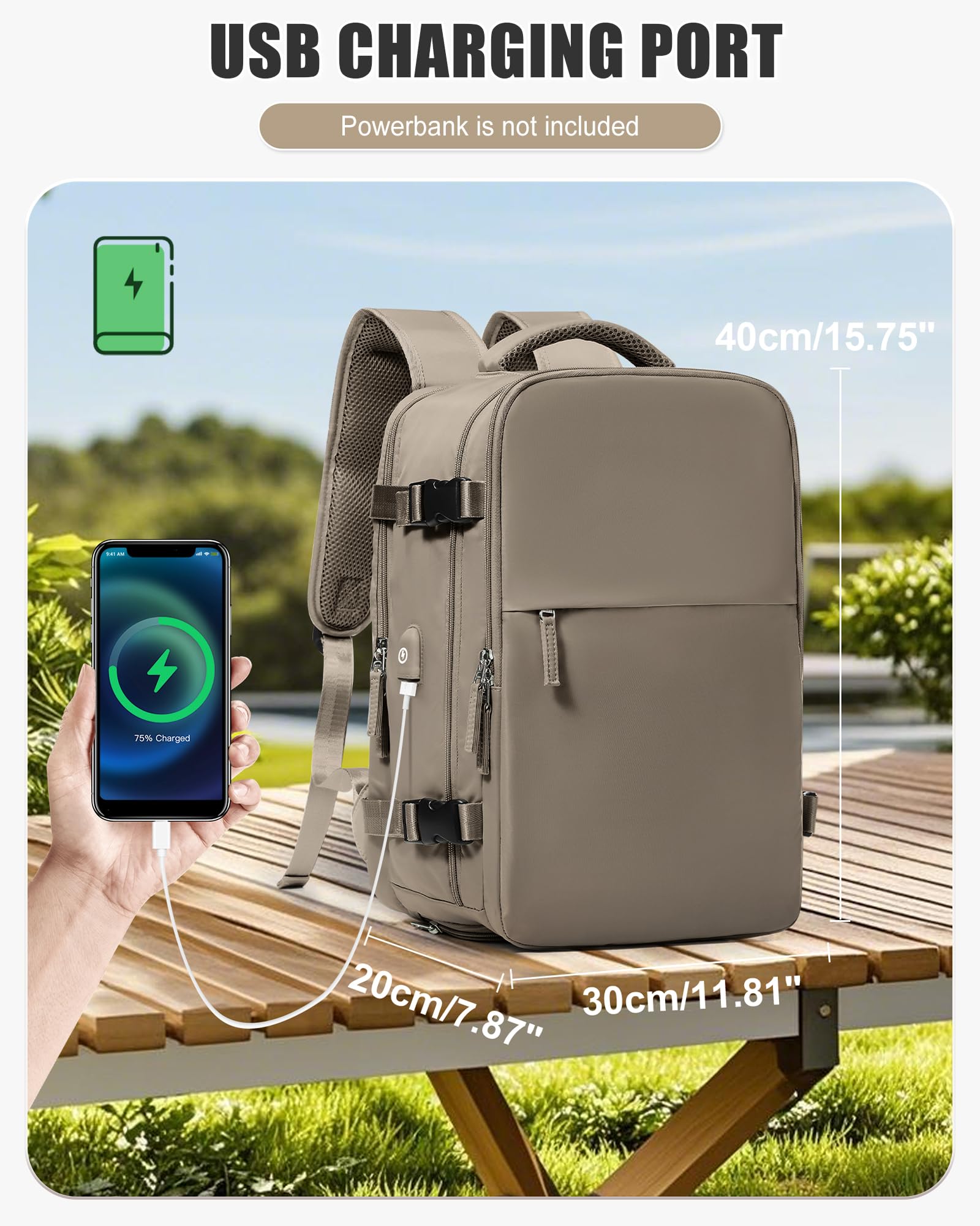 BJLFS Zaino da Viaggio con Sottovuoto Ryanair 40x30x20 Wizzair Bagaglio a mano 40x20x25 Ryanair con Pompa Borse da Cabina per Easyjet 45x36x20 con compressione sottovuoto,Zaino Casual per Laptop